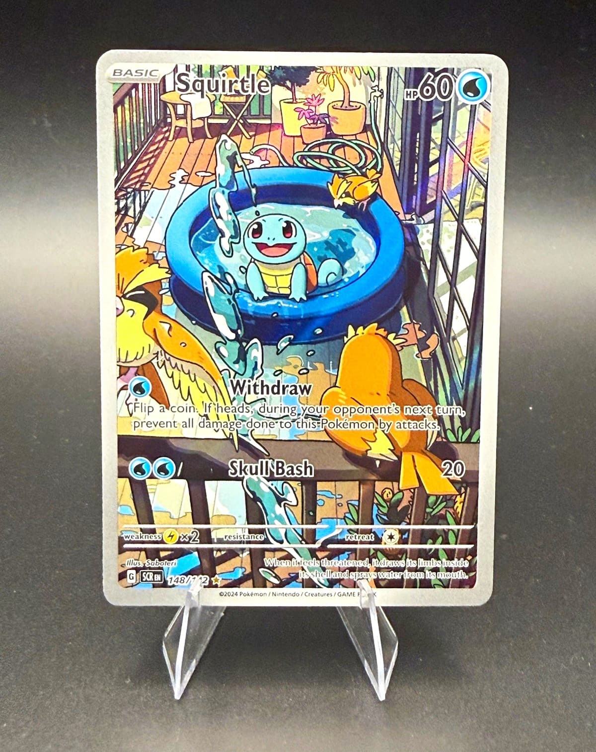 The Pokémon Company Squirtle 148/142 Sv07 Stellar Crown IR Holo Full Art EN