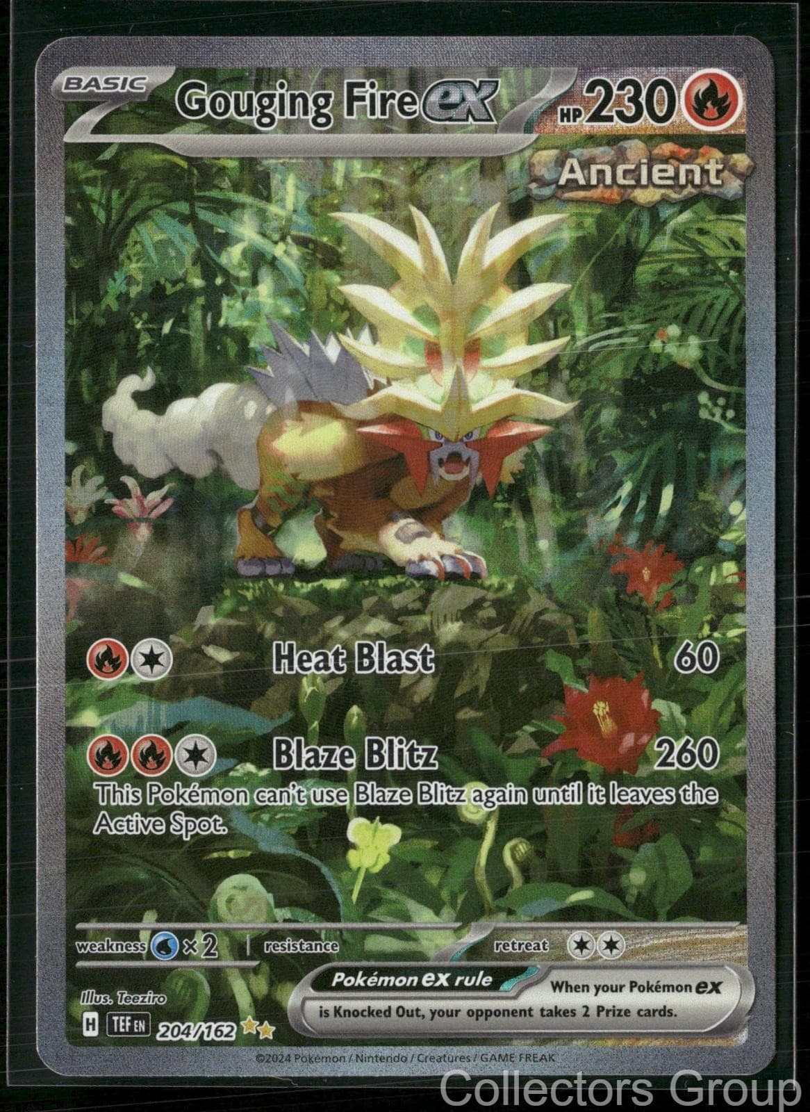 GOUGING FIRE EX 204/162 TEMPORAL FORCES POKEMON HOLO NM/M