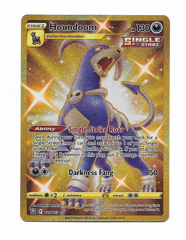 Houndoom Gold Secret Rare 179/163 Pokémon TCG Battle Styles NM/M FREE POSTAGE