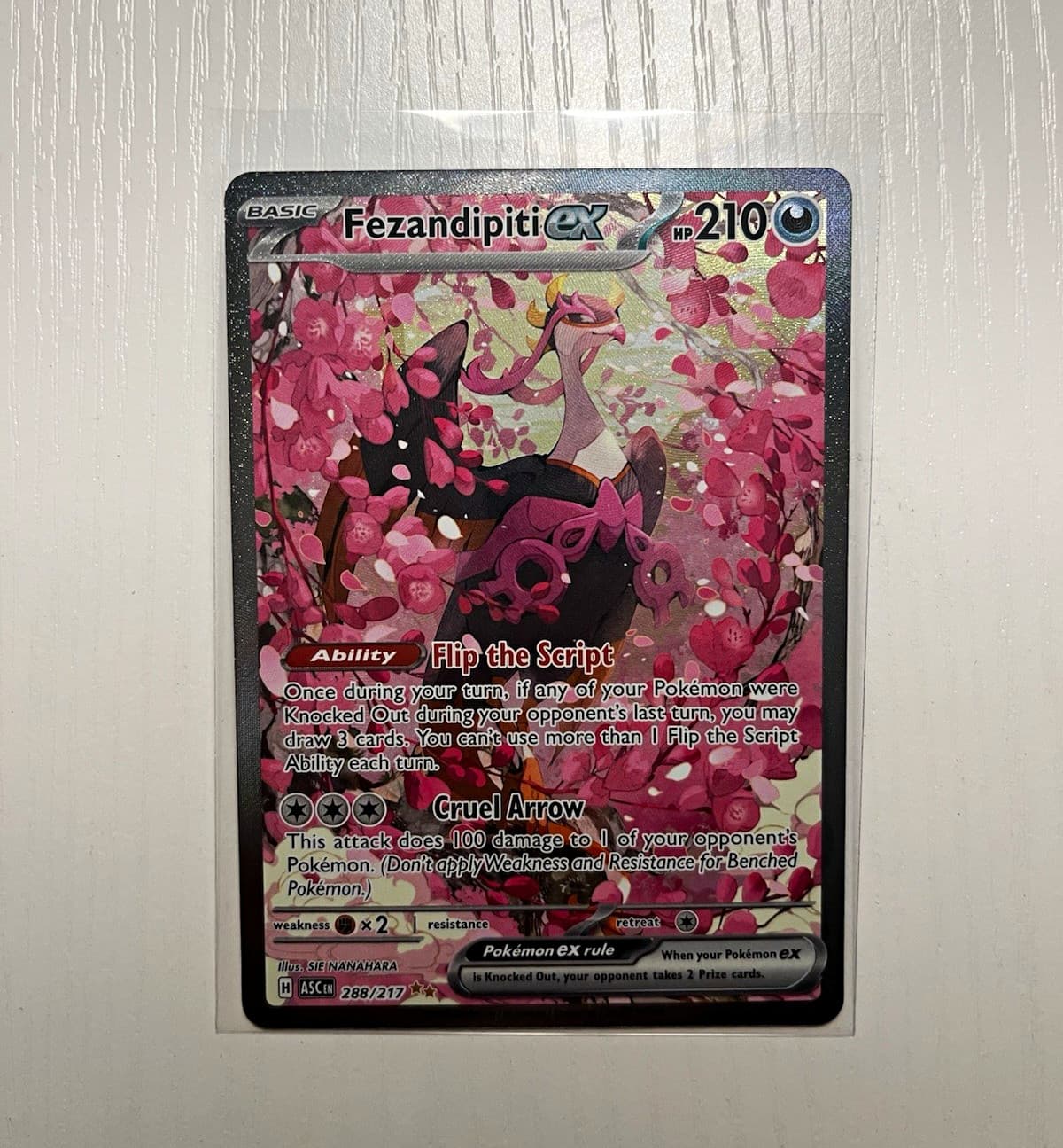 Pokemon Ascended Heroes Fezandipiti ex 288/217 SIR NM