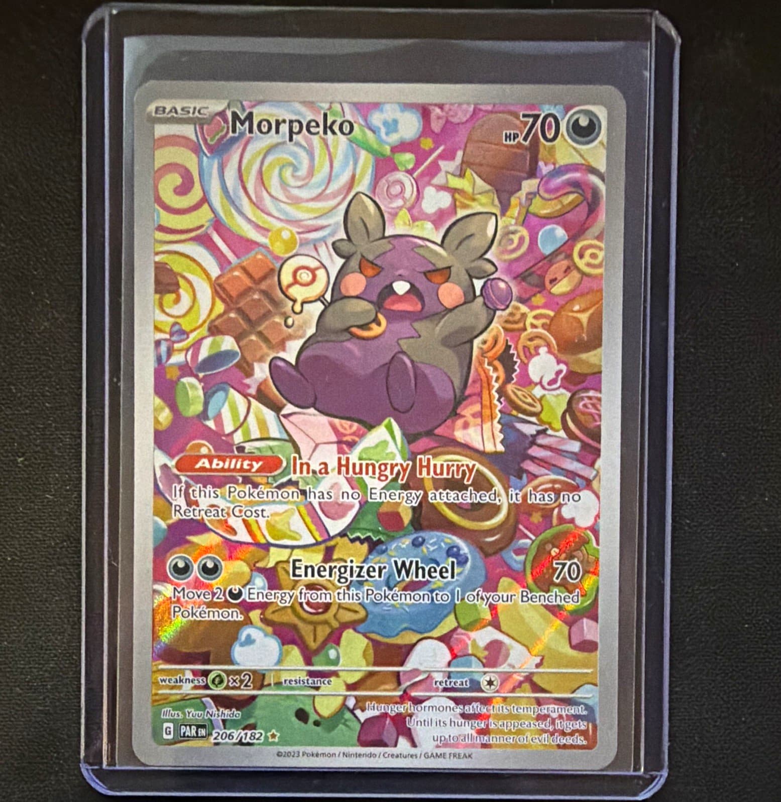 Pokemon TCG Morpeko 206/182 Paradox Rift IR Holo NM