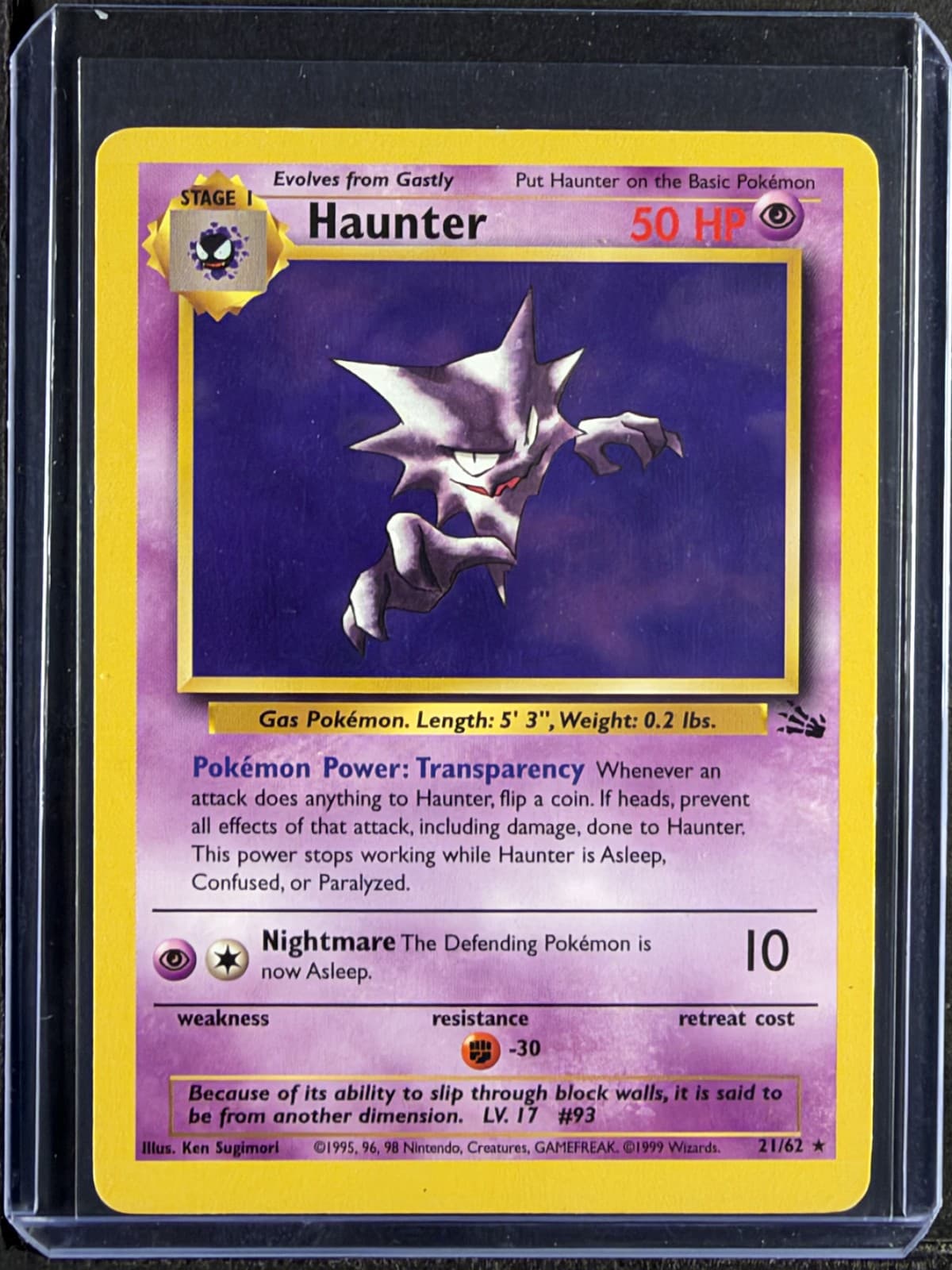 Haunter (21) #21/62 Fossil 250001