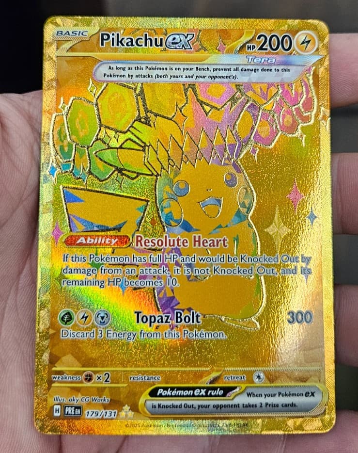Pikachu ex 179/131 Full Art Hyper Rare Prismatic Evolutions Pokemon LP