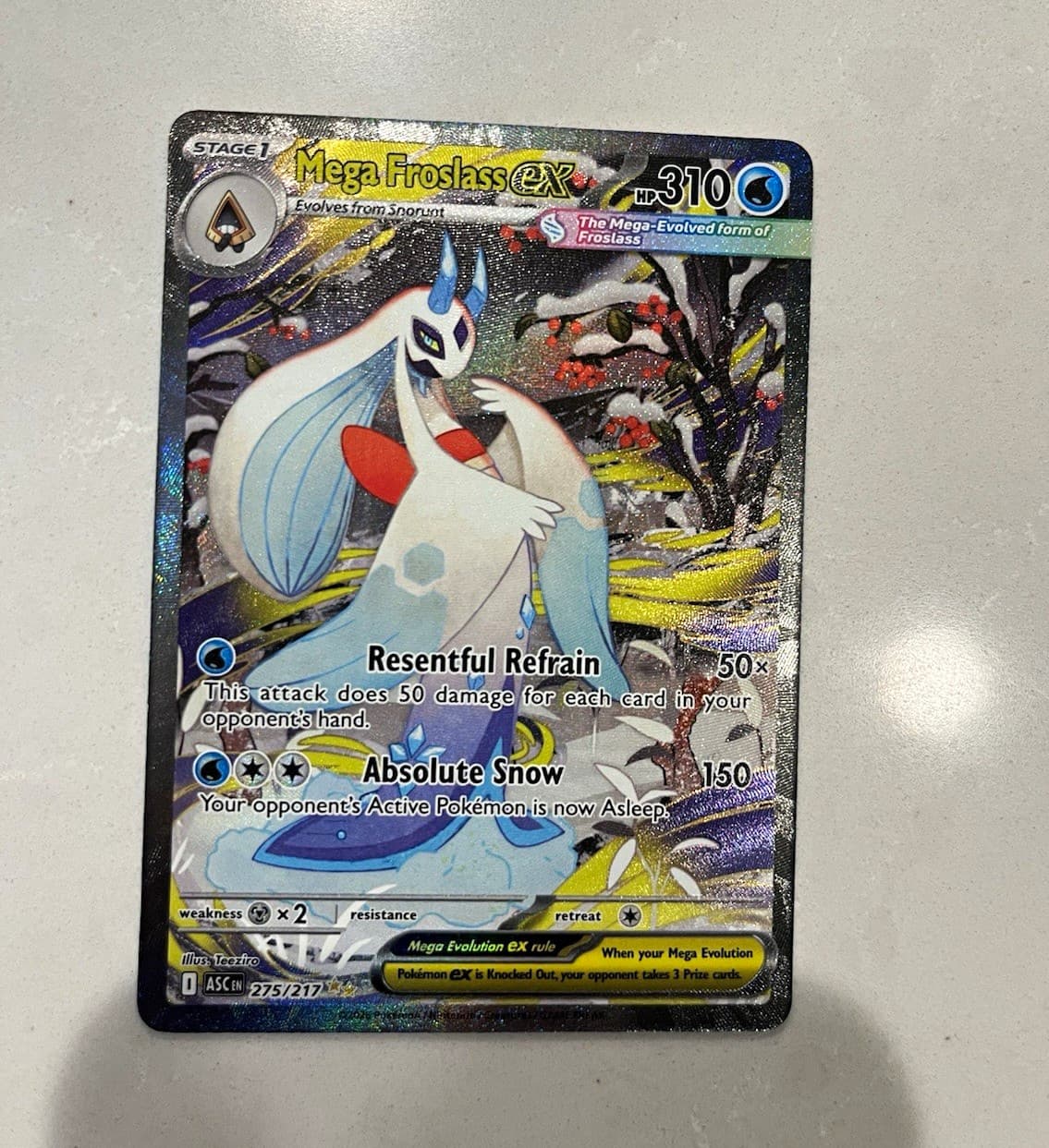 Pokemon Mega Froslass EX 275/217 Near mint