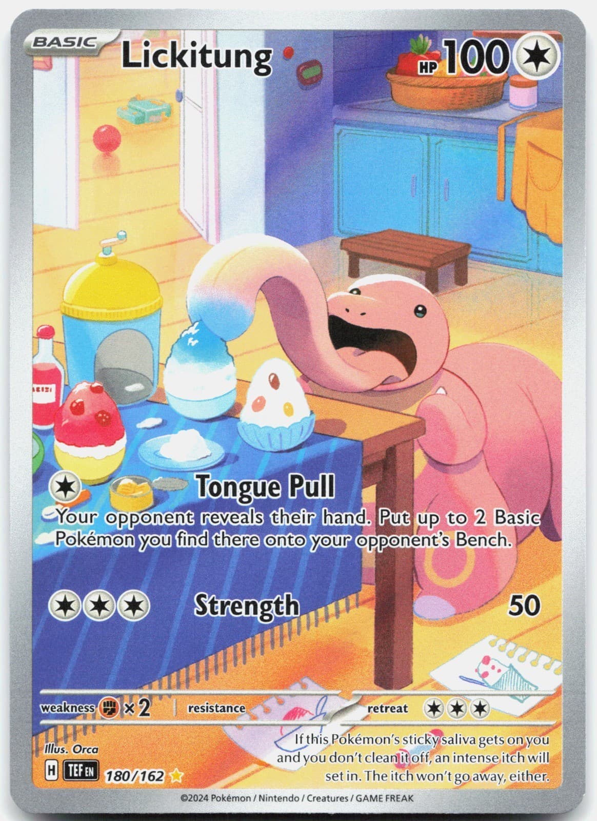 Lickitung Holo Illustration Rare SV05: Temporal Forces 180/162 NM