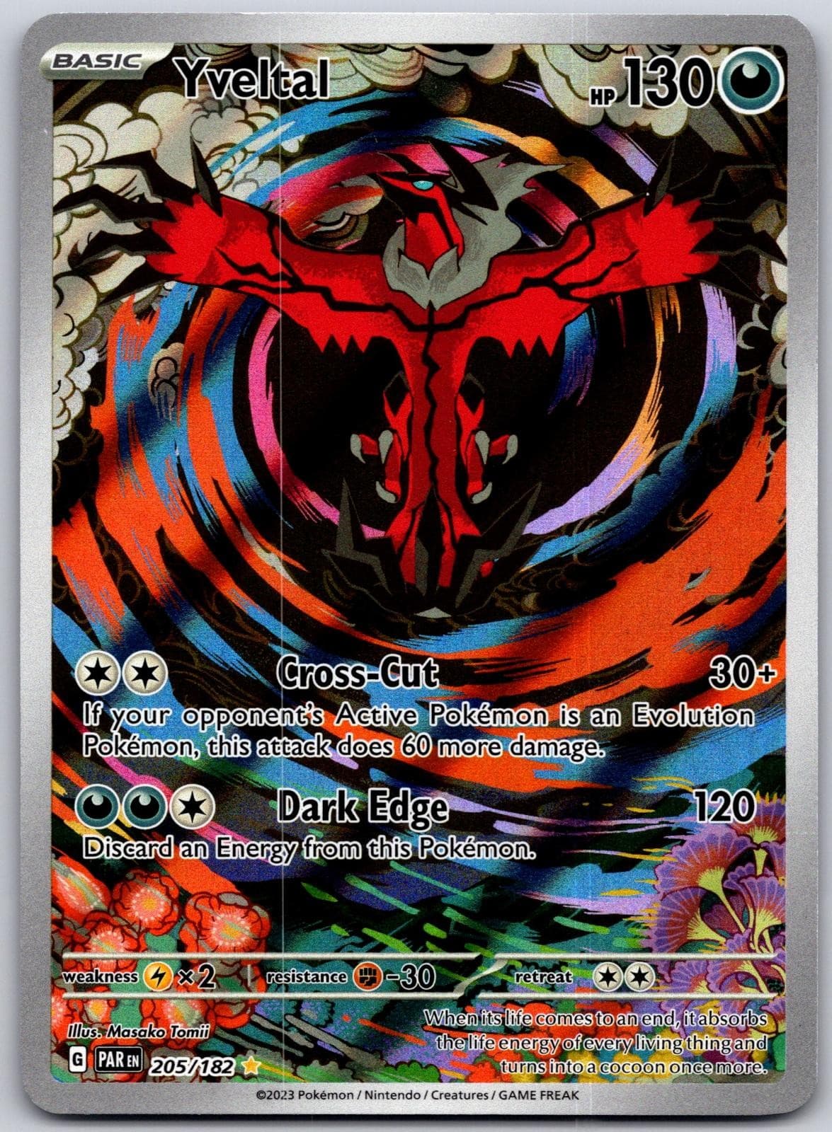 Yveltal 205/182 Pokemon Paradox Rift Holo Near Mint