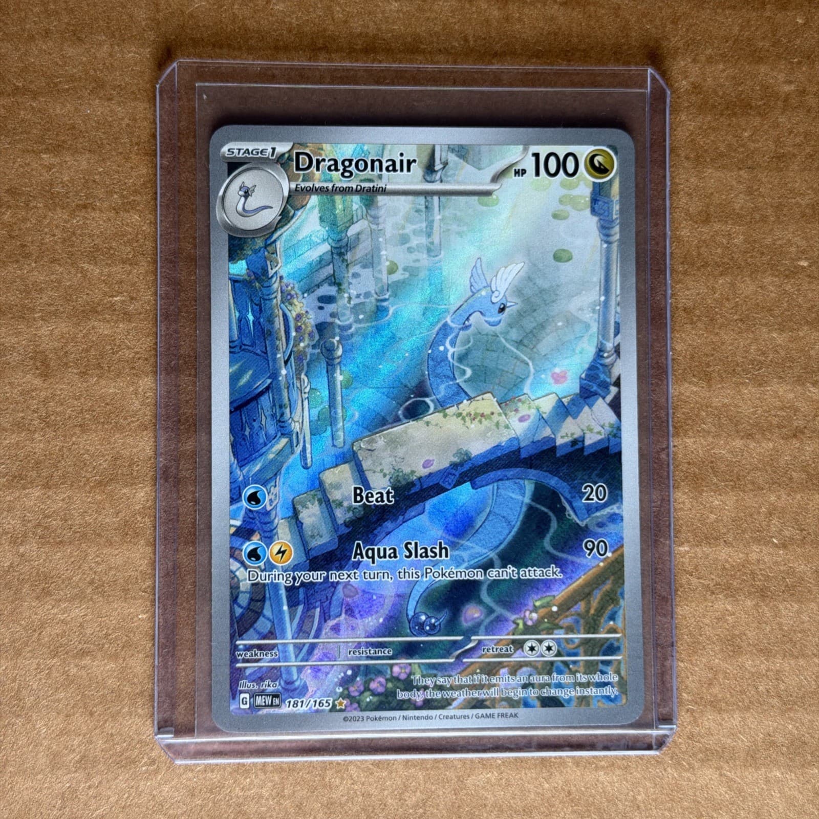 Pokemon Dragonair 181/165 Scarlet & Violet 151 Illustration Rare NM