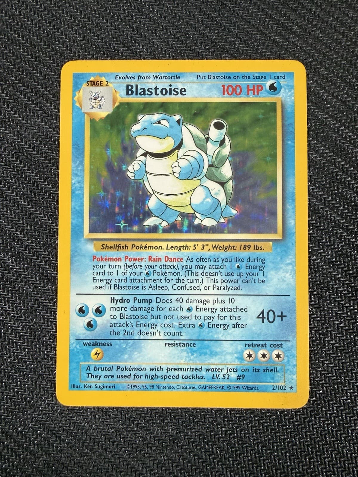 Blastoise 002/102 Base Set Holo