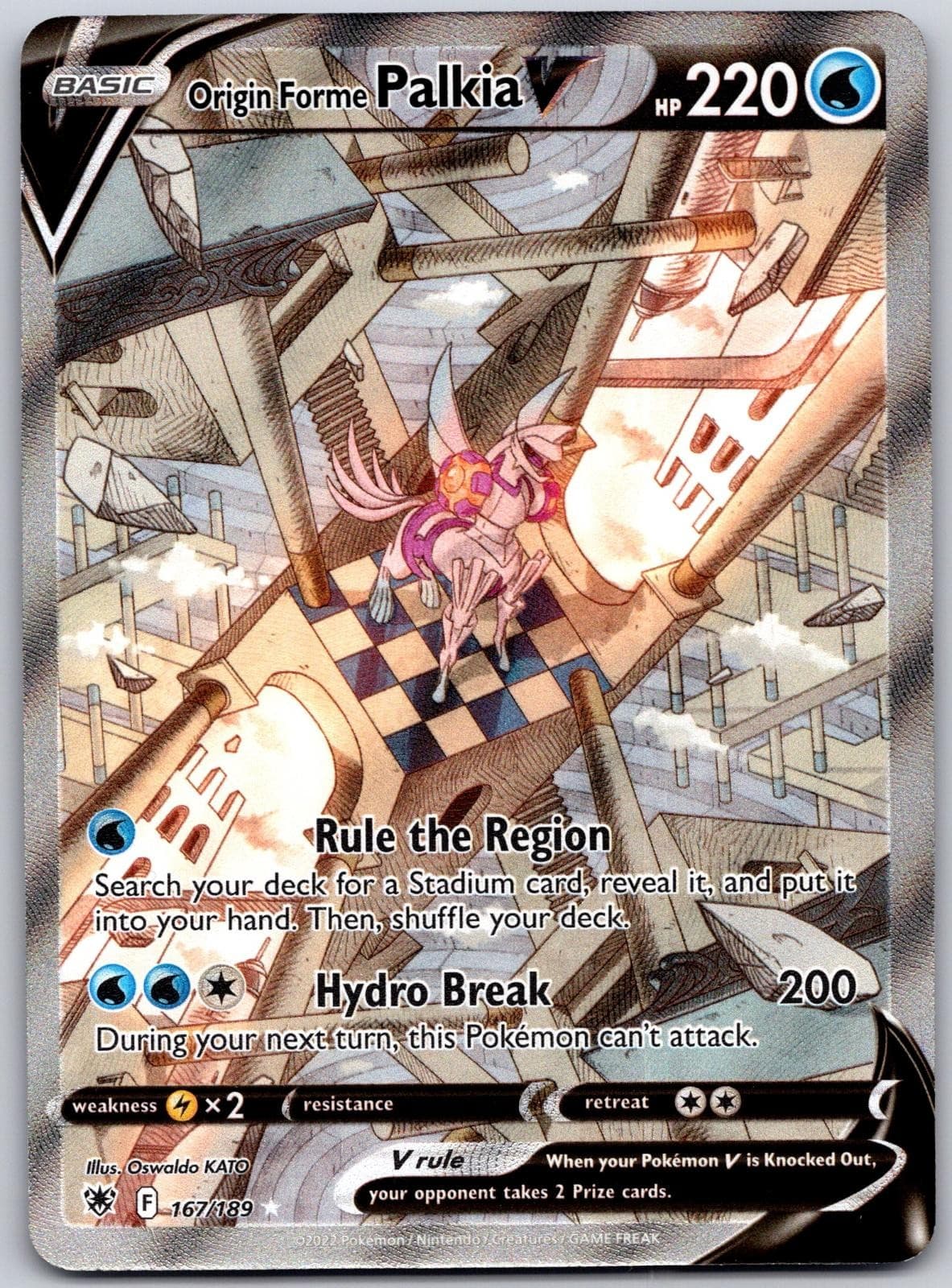 Origin Forme Palkia V 167/189 Pokemon Astral Radiance Holo Near Mint