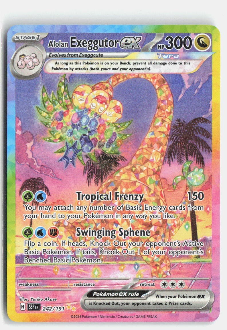 Alolan Exeggutor ex [SSP - 242/191] SIR Holofoil NM Surging Sparks