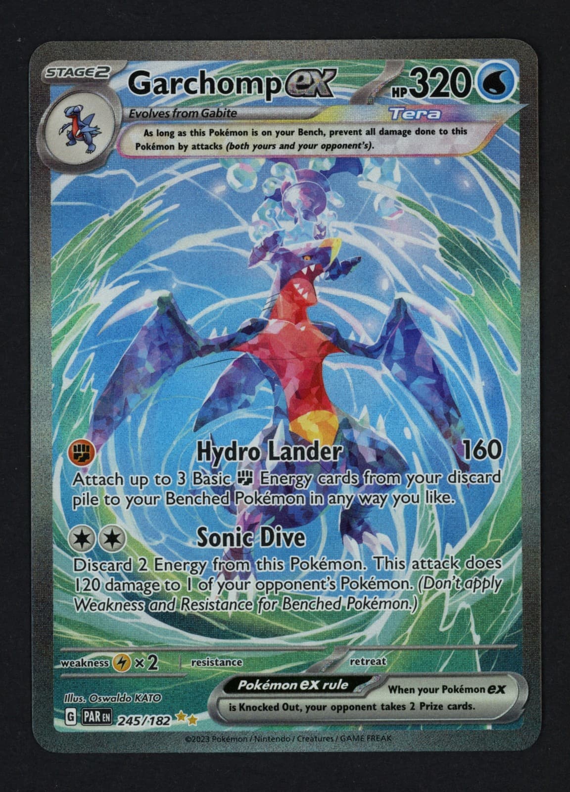 Garchomp ex 245/182 SV04: Paradox Rift Special Illustration Rare Pokemon TCG