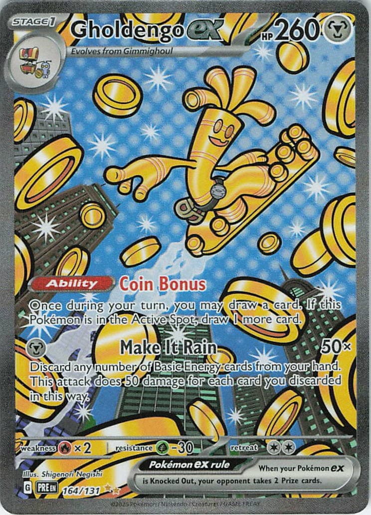 Gholdengo ex Holo Special Illustration Rare SV: Prismatic Evolutions 164/131 NM