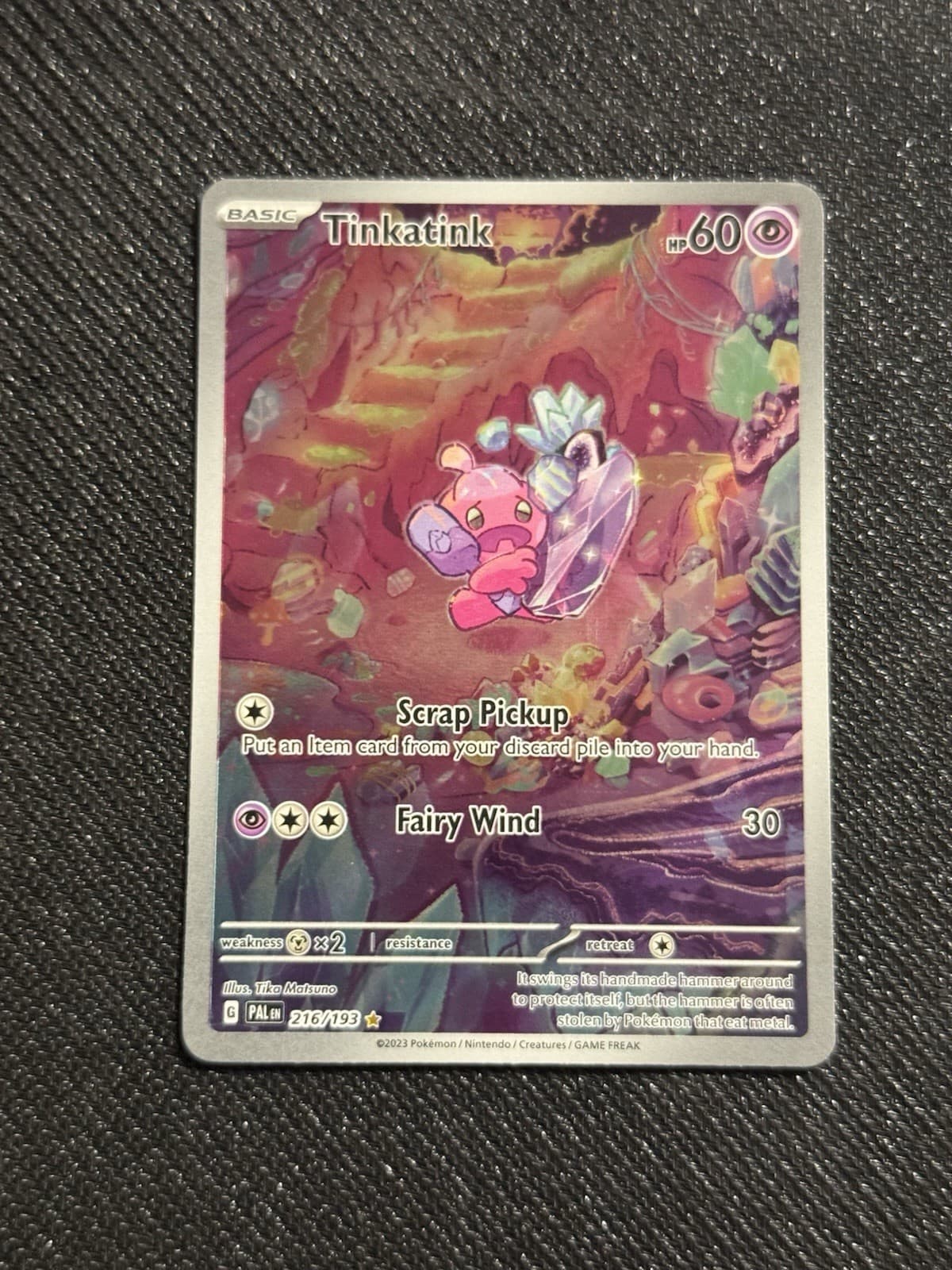 Pokémon Tinkatink Illustration Rare 216/193 Pokémon SV02: Paldea Evolved