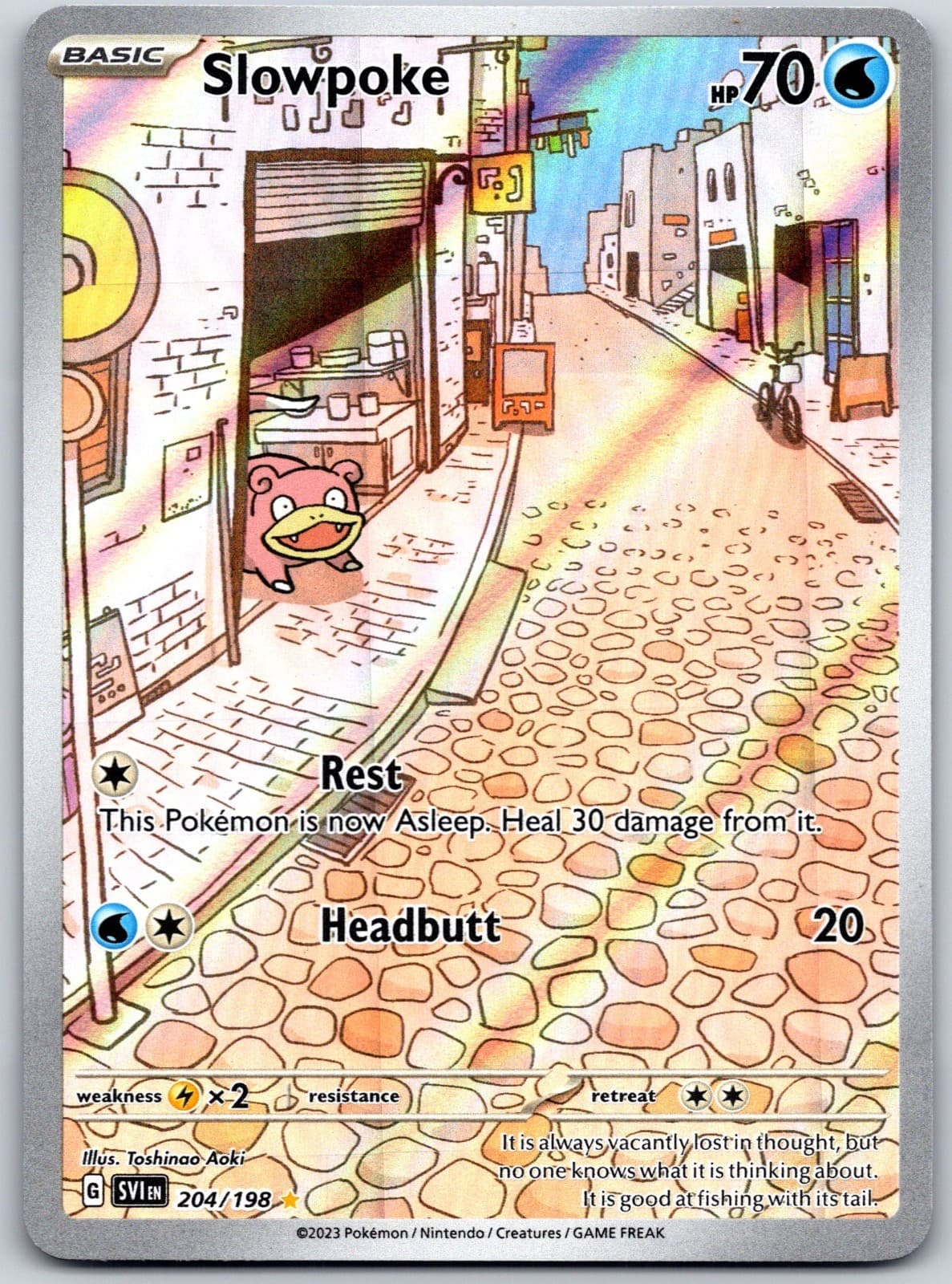 Slowpoke 204/198 Illustration Rare Scarlet & Violet Pokemon Holo Near Mint
