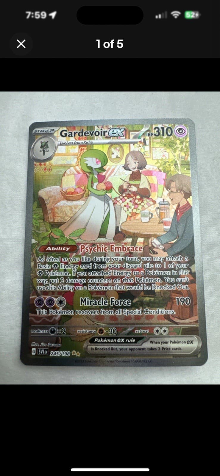 Gardevoir ex 245/198 SV01: Scarlet & Violet Base Set Holo