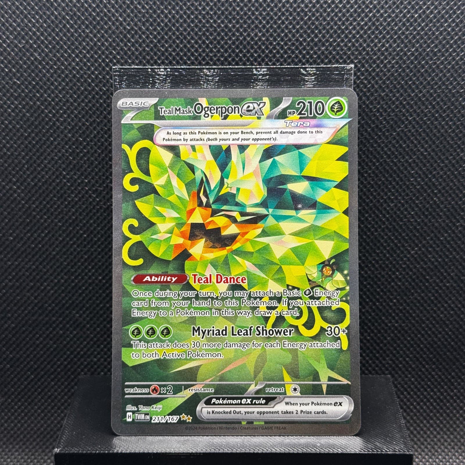 Teal Mask Ogerpon ex 211/167 Twilight Masquerade Pokemon Holo NM