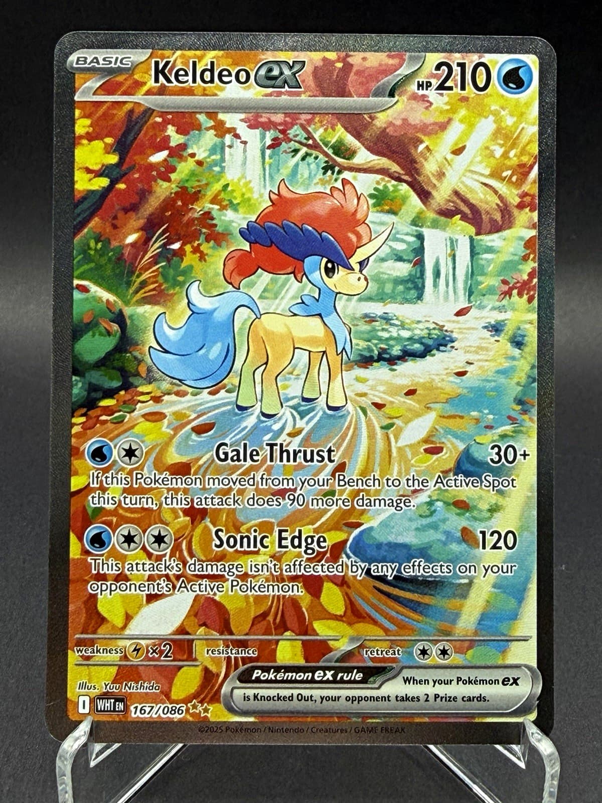 🔥 Keldeo ex 167/086 White Flare Illustration Rare Holo Pokémon 2025 NM+