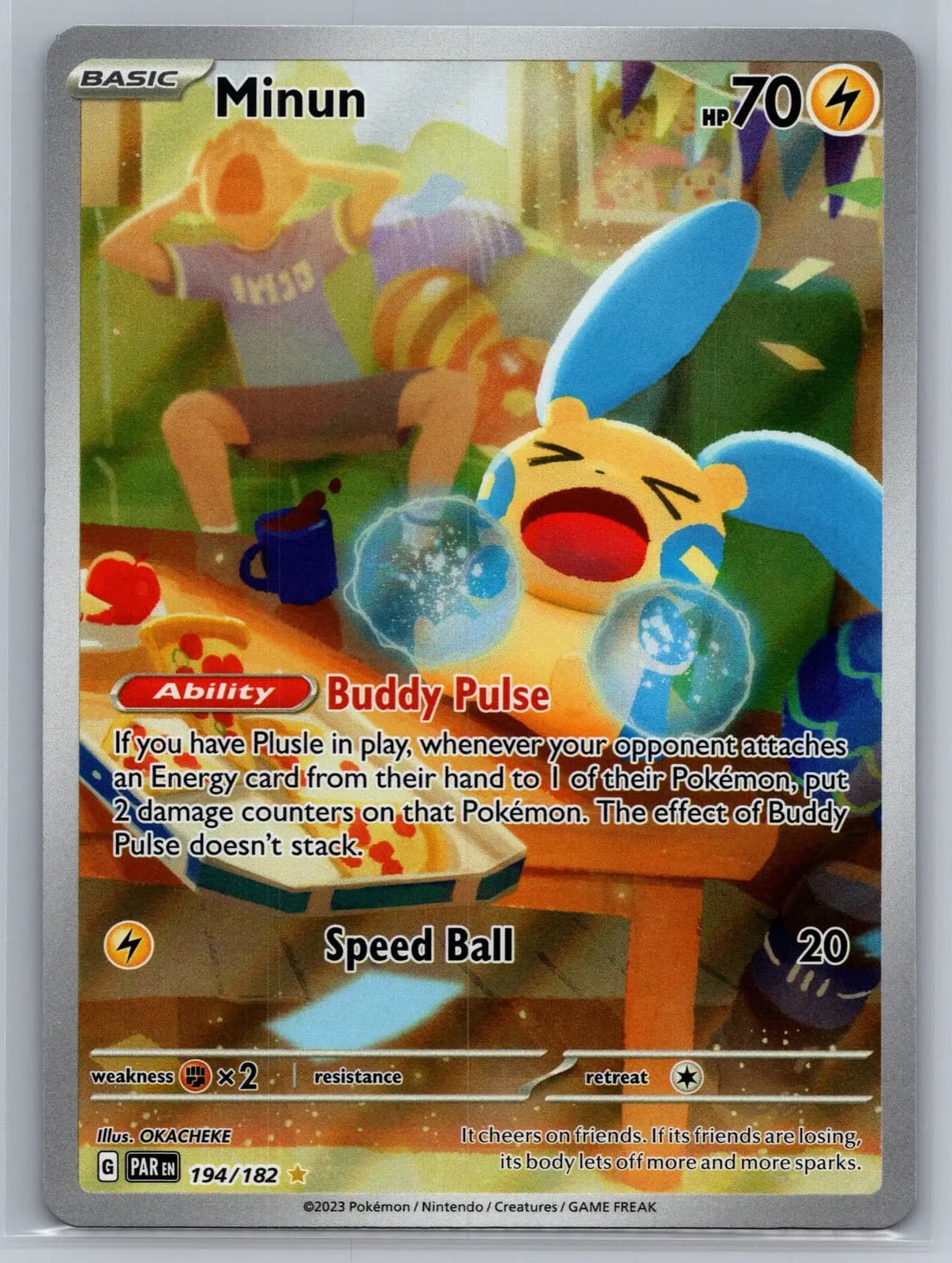 SV04: Paradox Rift Minun Holo Secret Rare #194/182