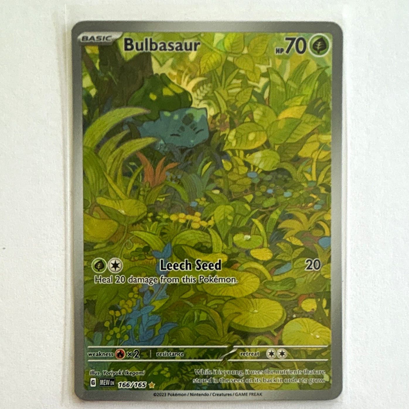 Bulbasaur 166/165 Sv: Scarlet & Violet 151 Illustration Rare Holo Full Art Eng