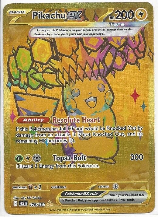 Pikachu ex 179/131 Holo Hyper Rare Prismatic Evolutions Pokemon Near Mint