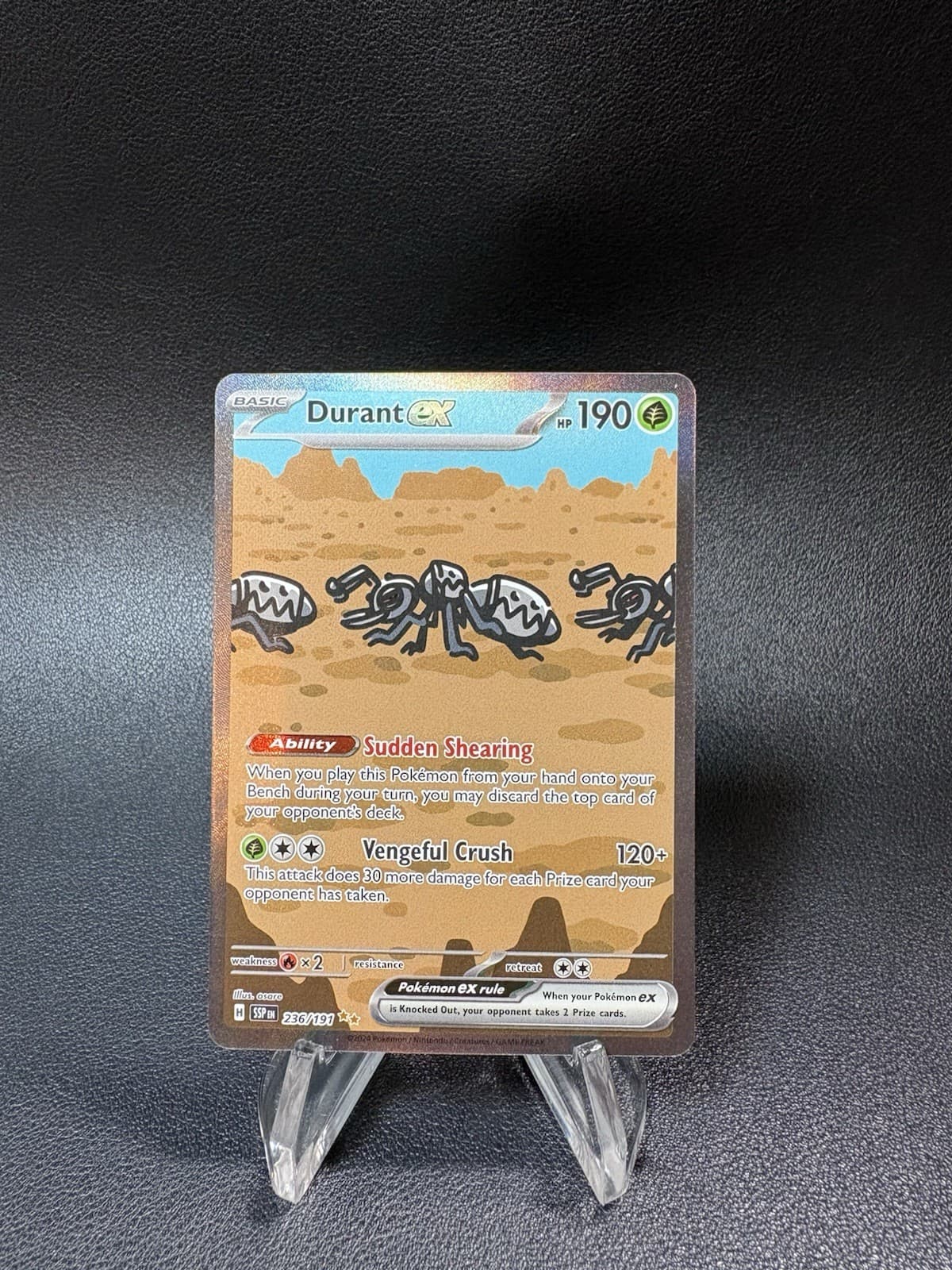 Durant ex 236/191 Surging Sparks Illustration Full Art Holo Mint + 💎