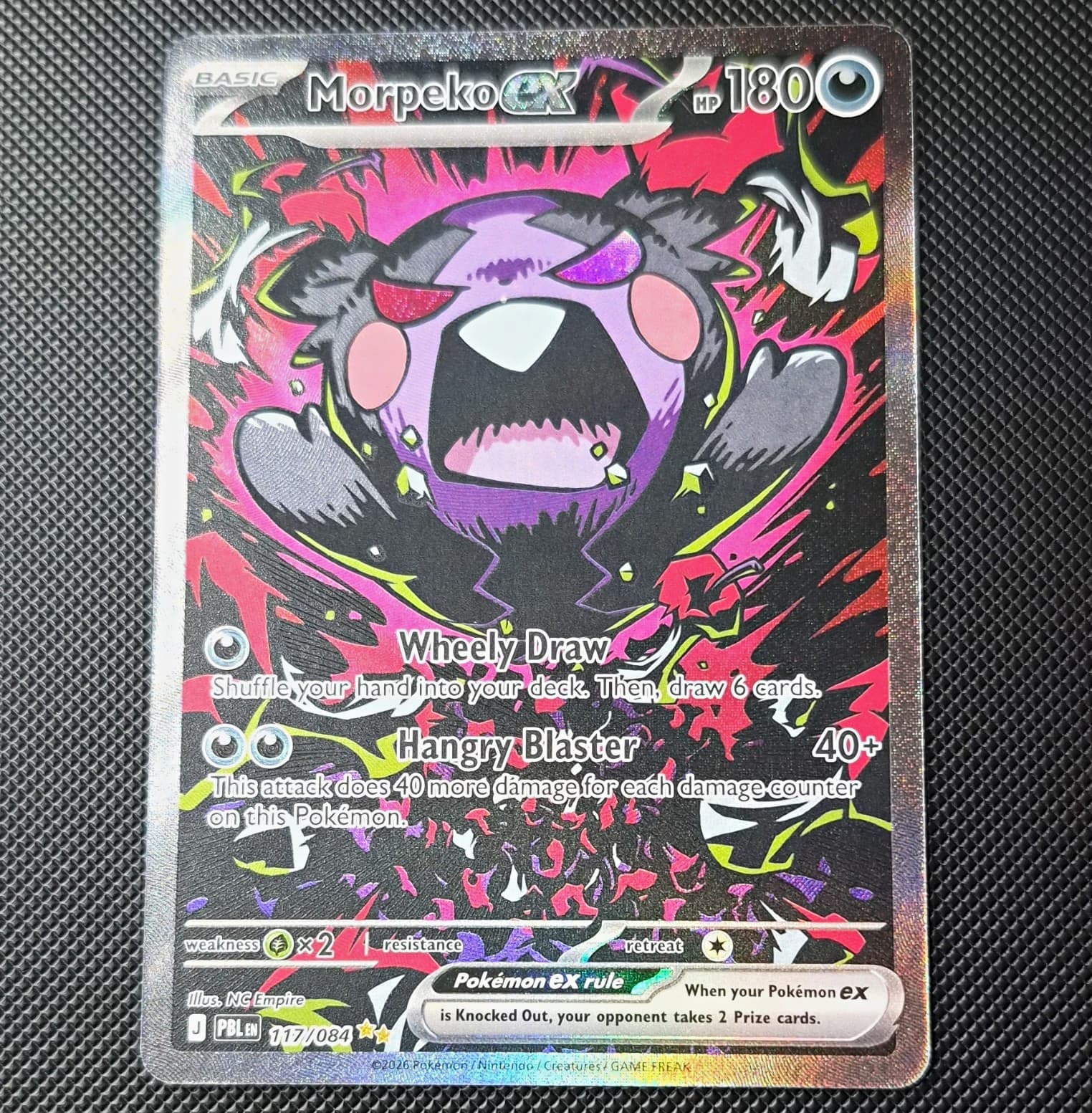Morpeko ex 117/084 PBLEN Full Art Holo Basic HP 180 EN