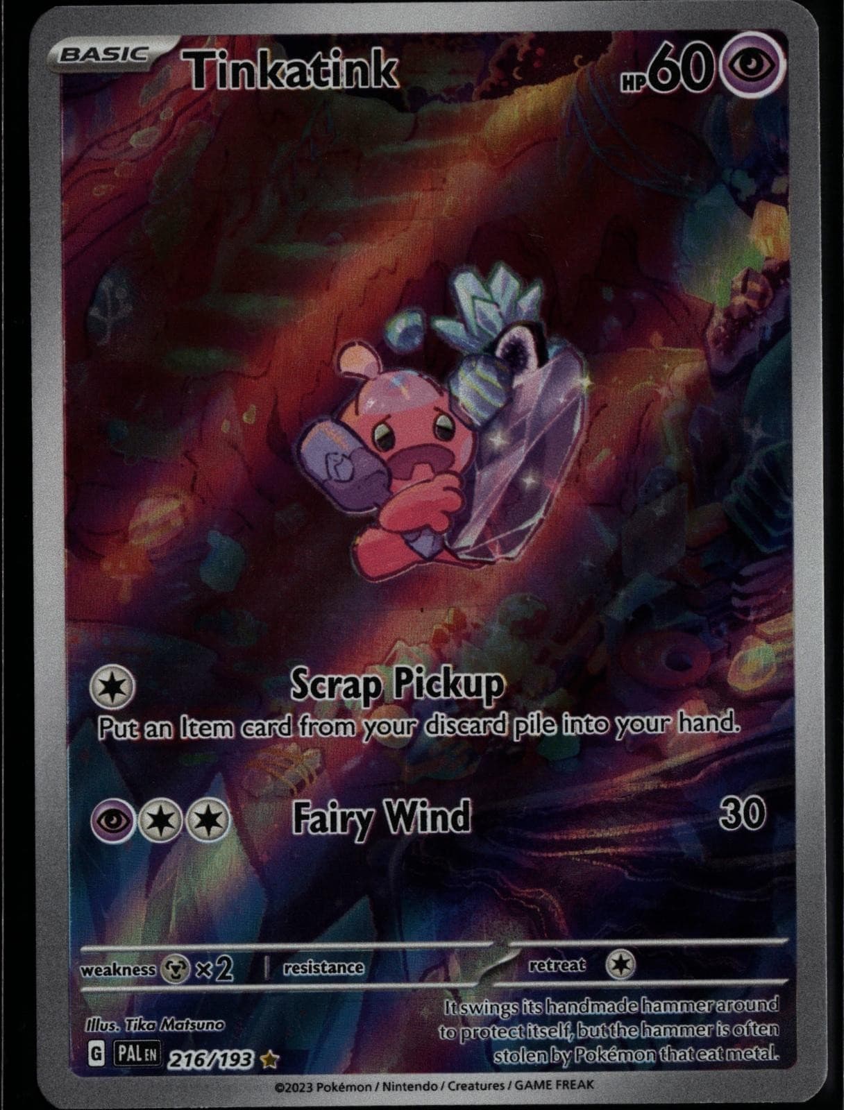 Tinkatink 216/193 Illustration Rare Paldea Evolved Pokemon Near Mint