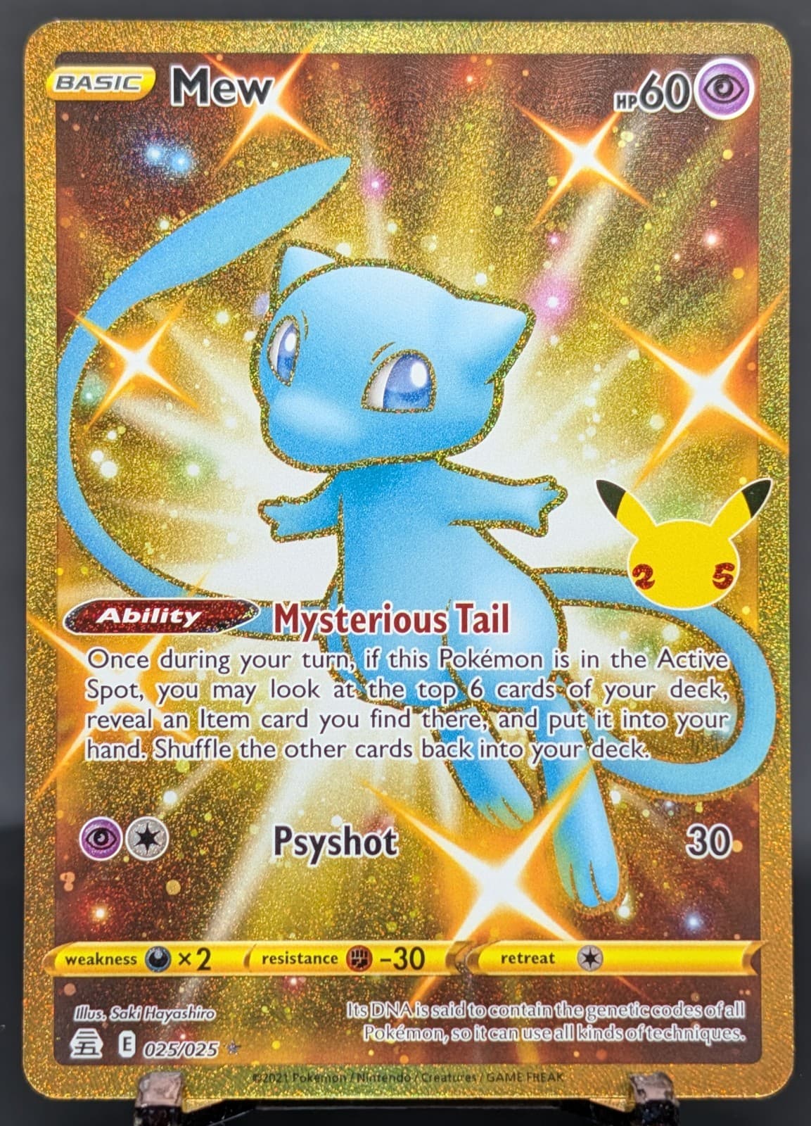Pokemon Mew #025/025 English Celebrations Stamped 25th