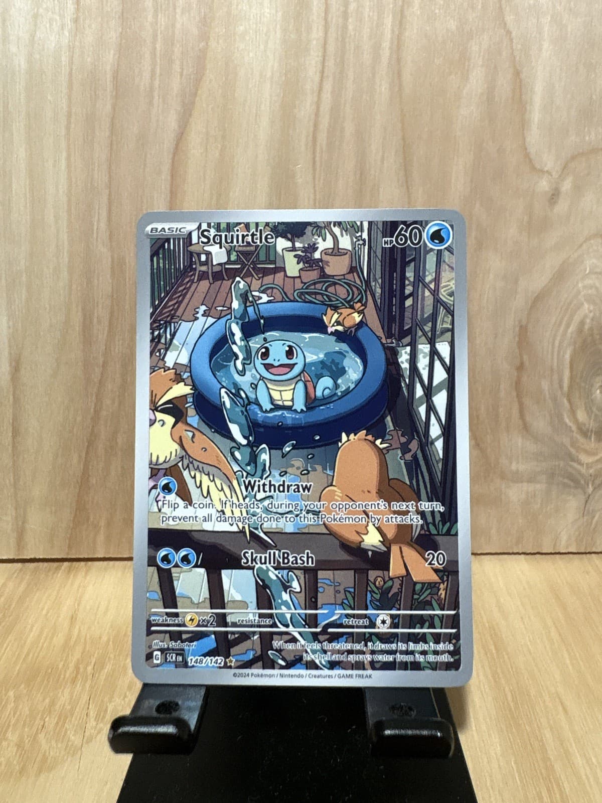 Pokémon TCG Squirtle Stellar Crown Illustration Card 148/142