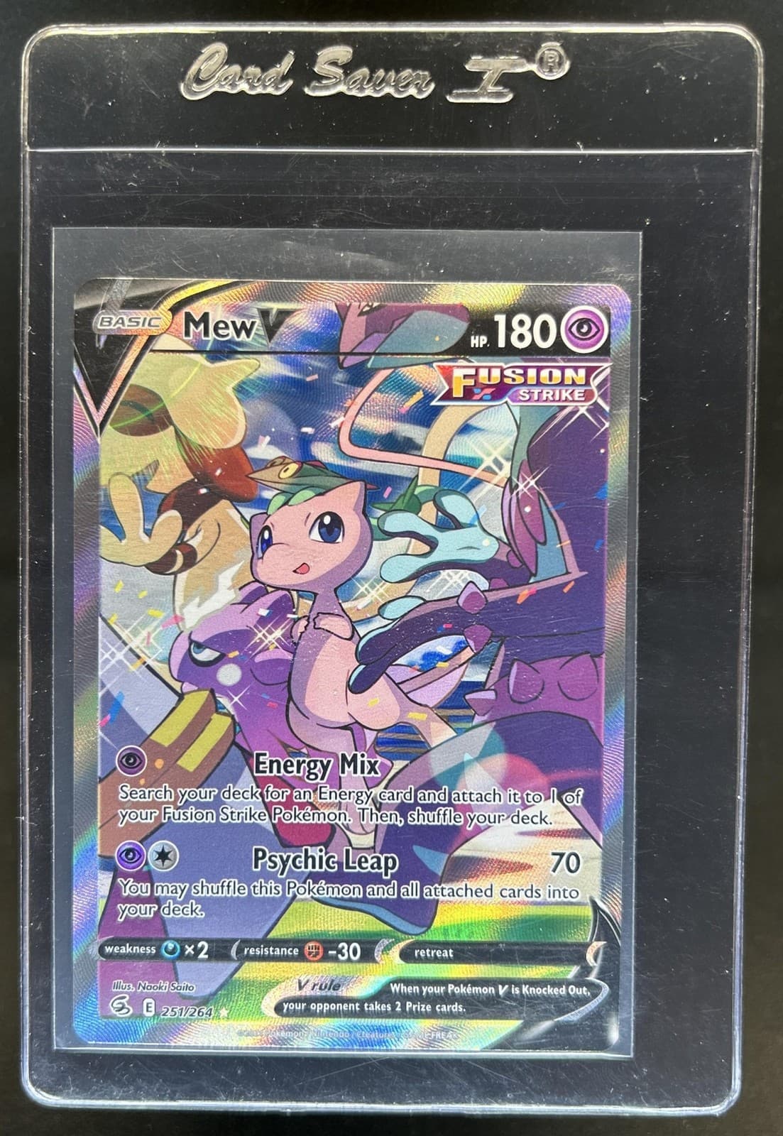 2021 Pokemon SWSH Fusion Strike Mew V Full Art #251/264