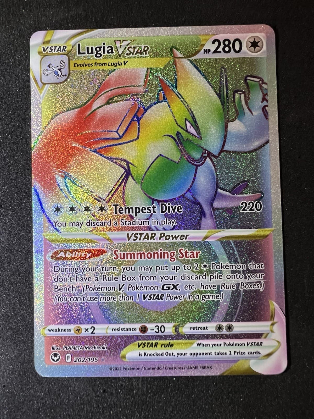 Lugia VSTAR 202/195 Secret Rare SWSH12: Silver Tempest Pokemon