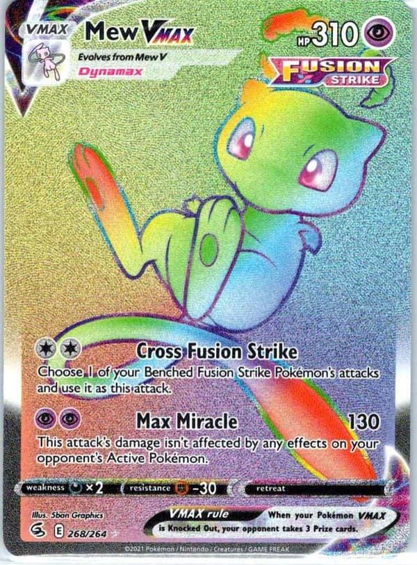 SWSH08: Fusion Strike #268/264 Mew VMAX (Secret)