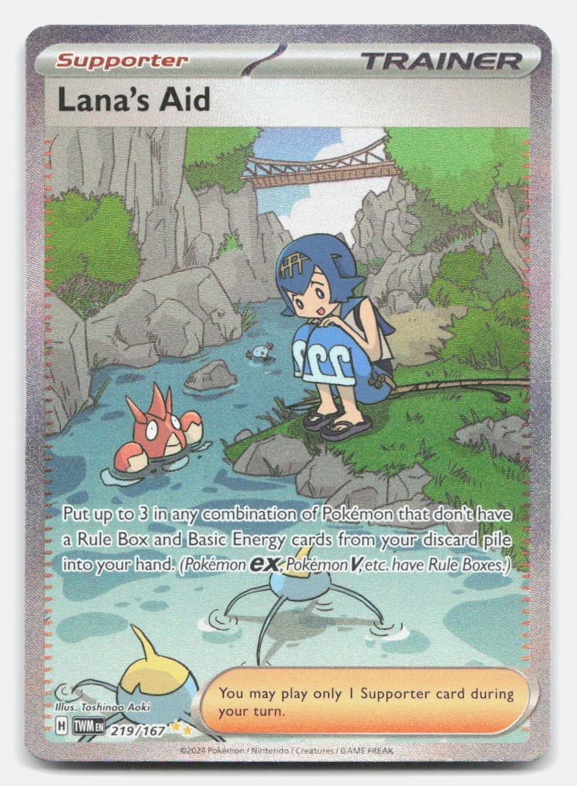 Lana's Aid 219/167 Special Illustration Rare Twilight Masquerade Pokemon Holo NM