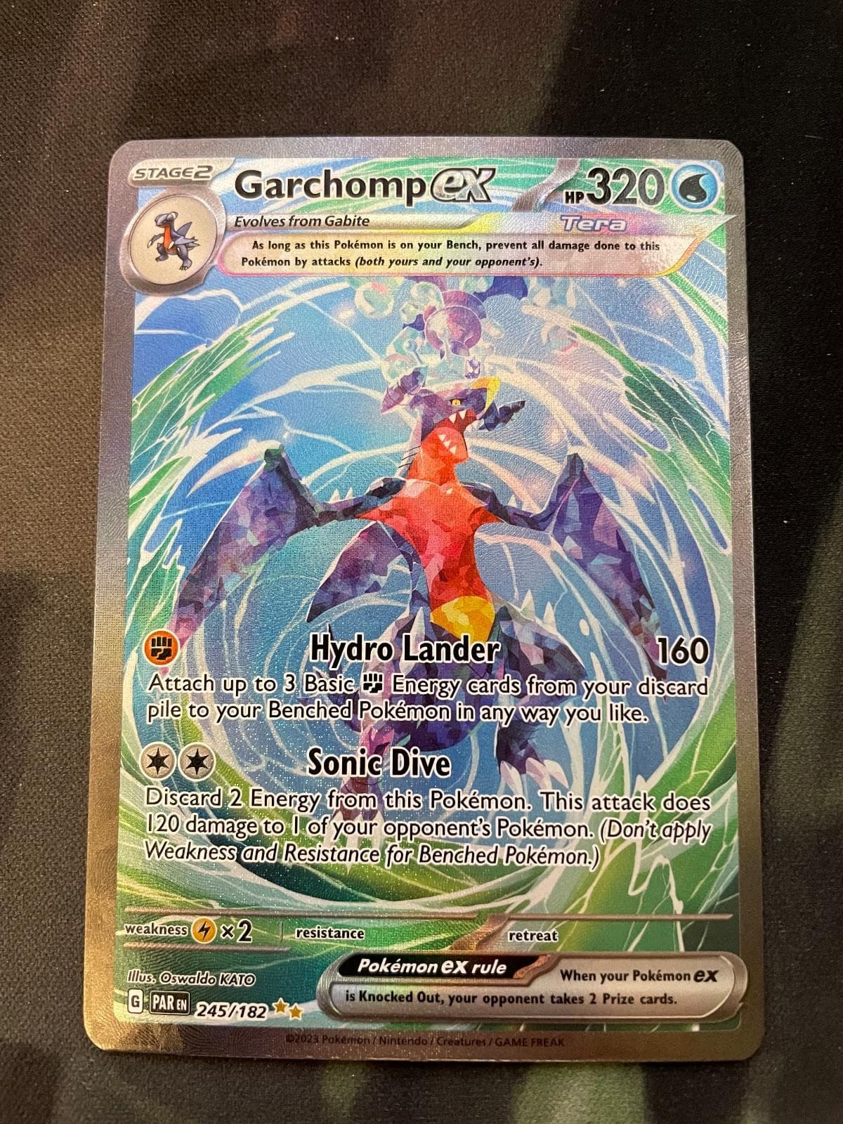 Garchomp ex 245/182 Special Illustration Rare Paradox Rift Pokemon Holo NM