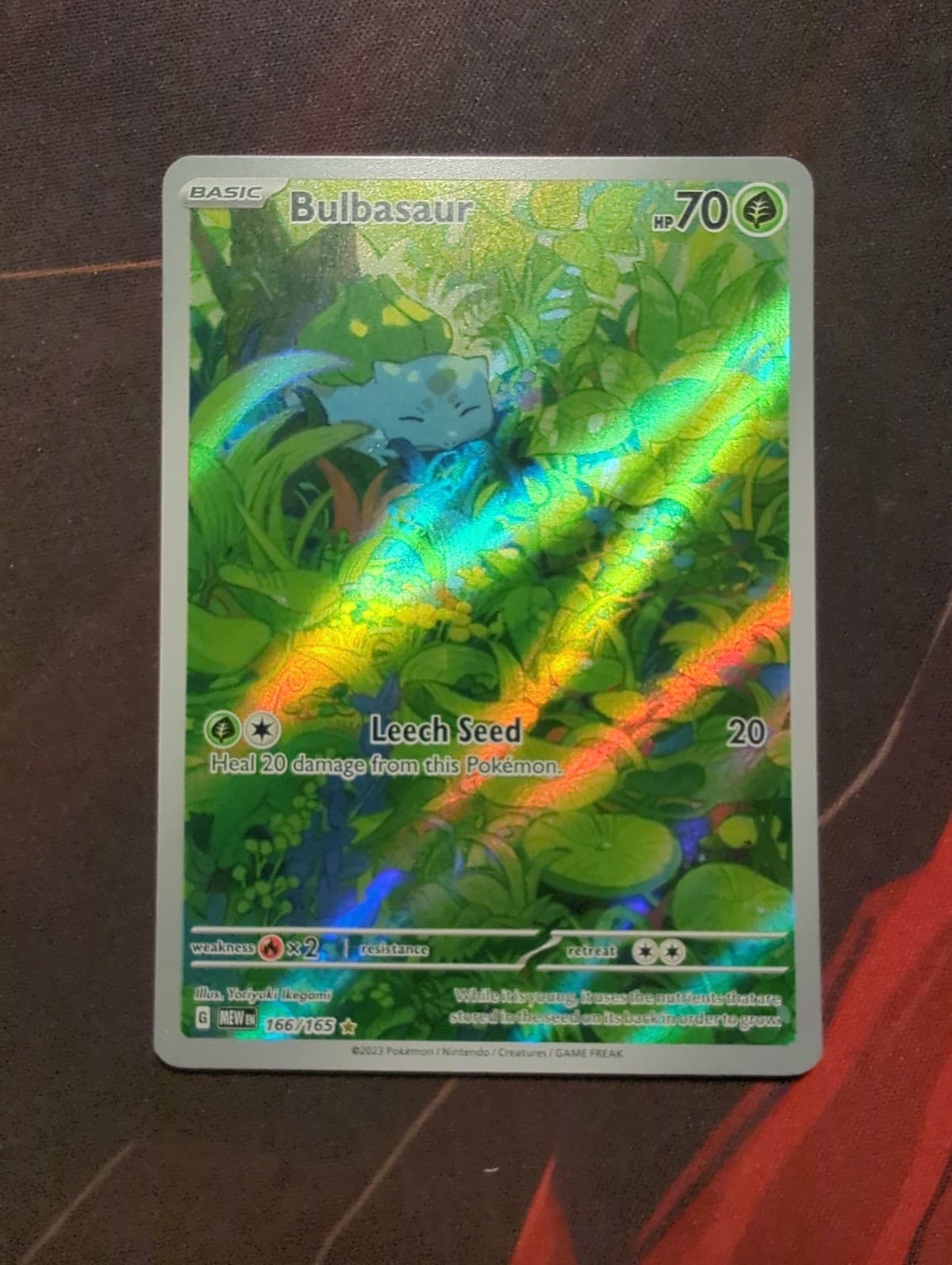 Pokémon Bulbasaur 166/165 SV Scarlet & Violet 151 Illustration Rare Holo NM