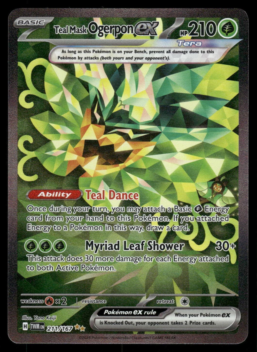 Teal Mask Ogerpon ex Special Illustration SV06: Twilight Masquerade 211/167 2024