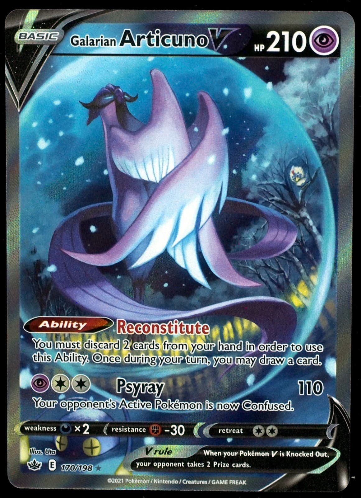 Galarian Articuno V #170/198 NM/M Chilling Reign Pokemon Card