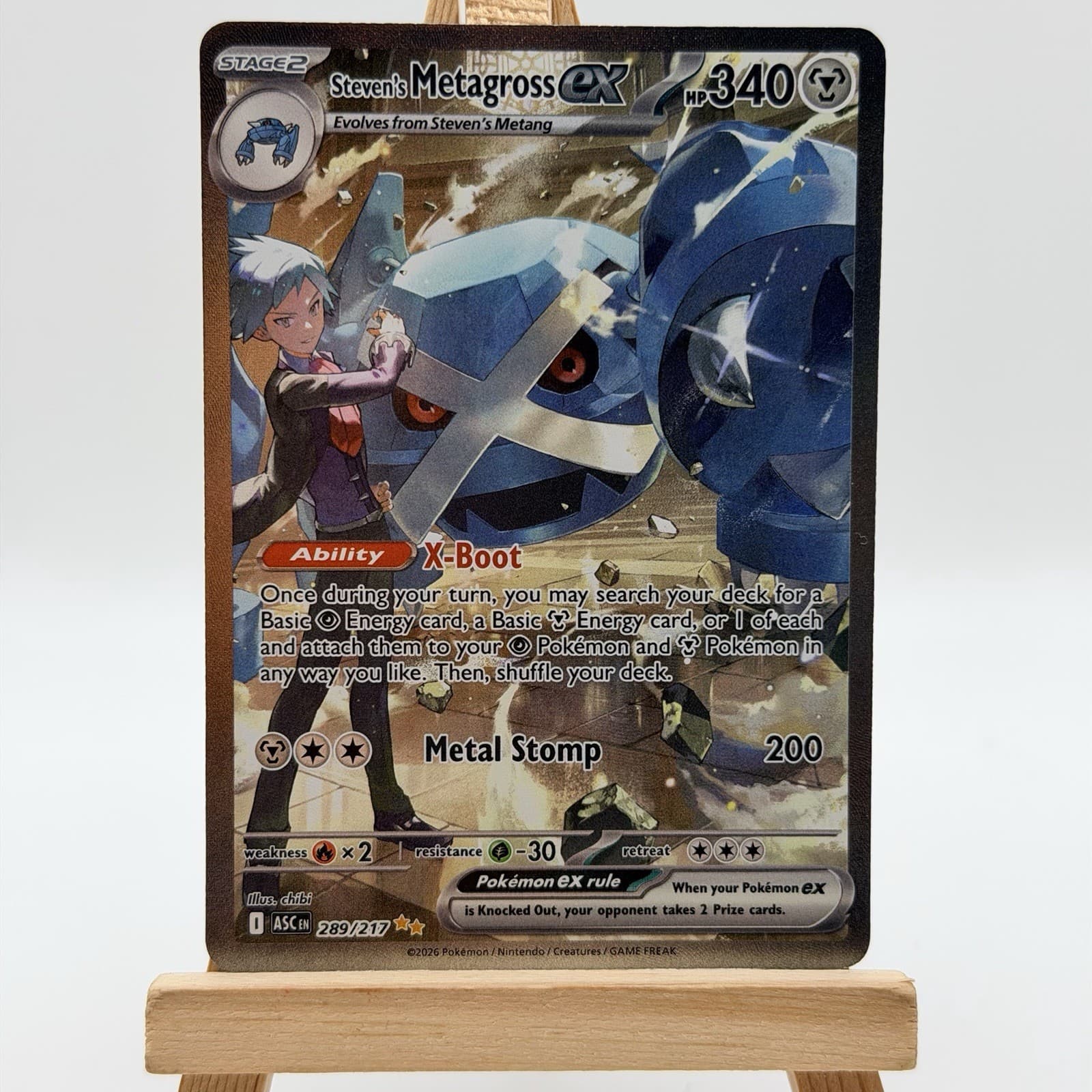Pokemon Steven’s Metagross Ex SIR 289/217, Ascended Heroes
