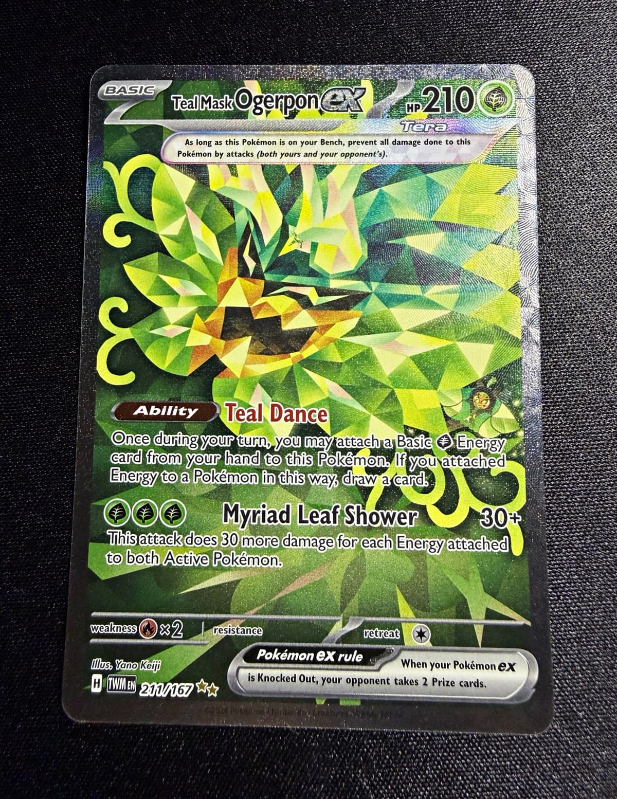 Teal Mask Ogerpon ex 211/167 Sv06 Twilight Masquerade SIR Holo Eng Full Art
