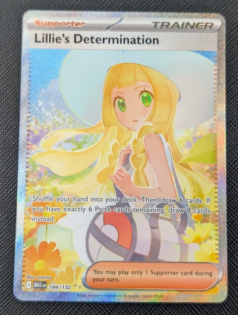 Lillie's Determination 184/132 Mega Evolution Pokemon Holo