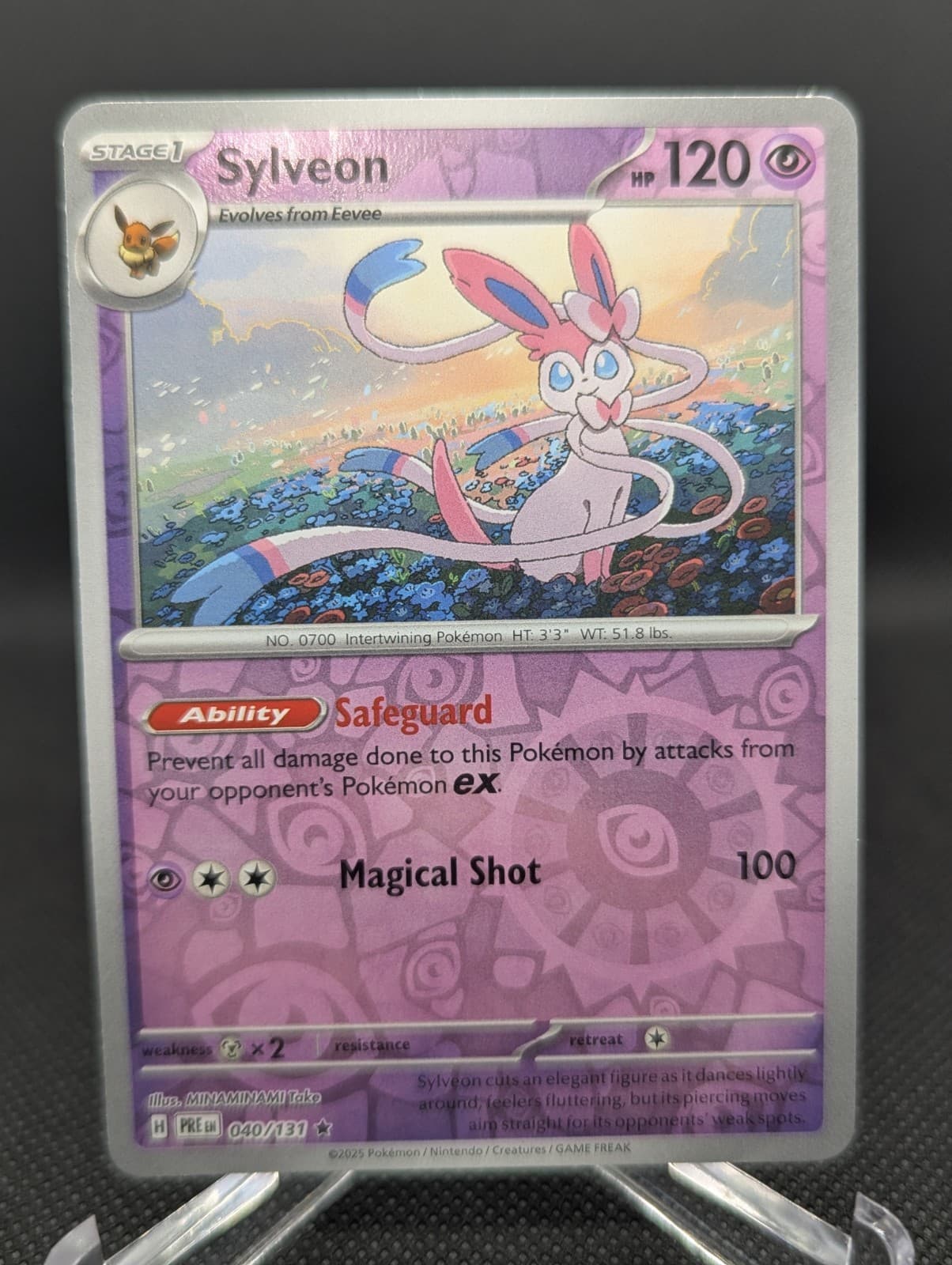 Pokémon TCG SV:8.5 Prismatic Evolutions Sylveon Rare Reverse Holo 40/131