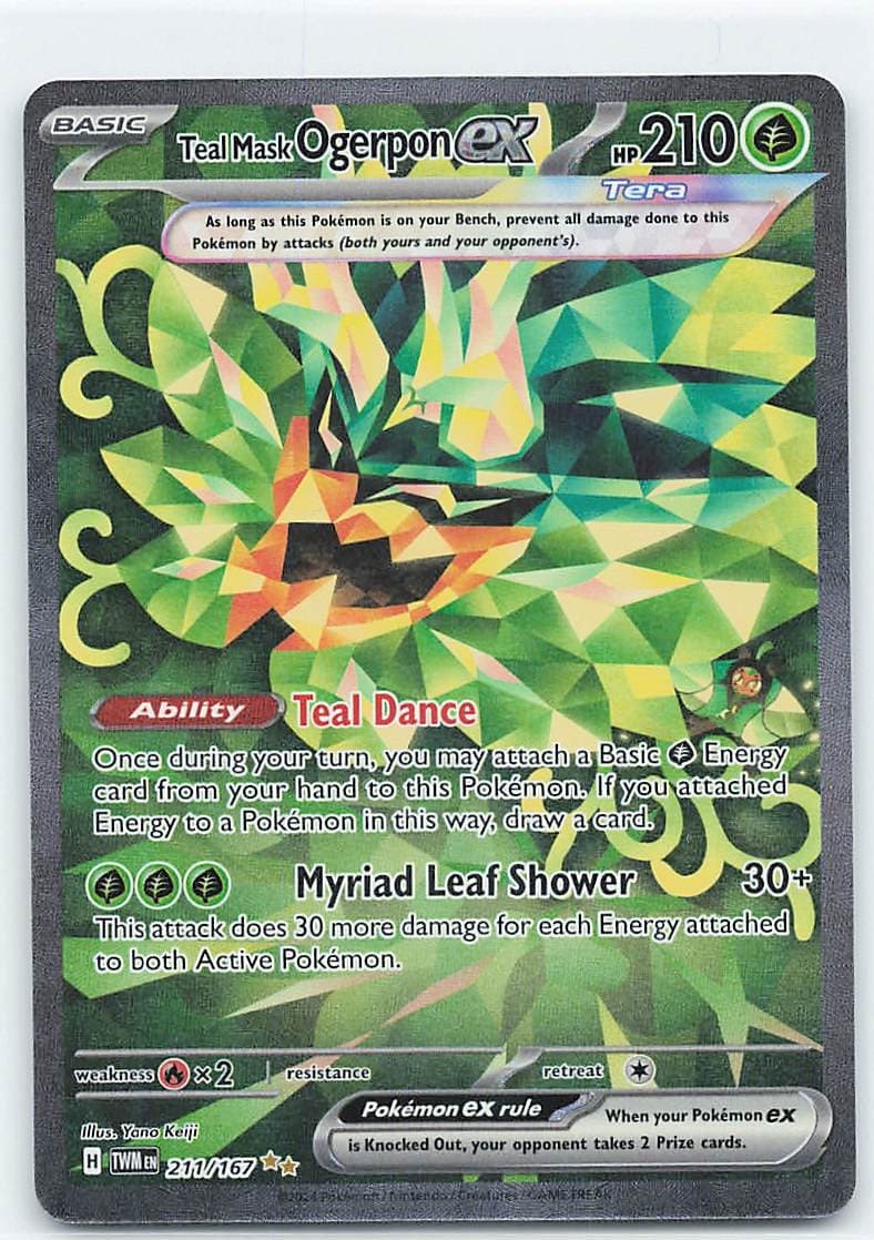 Teal Mask Ogerpon ex Holo Special Illustration Rare SV06: 211/167 NM
