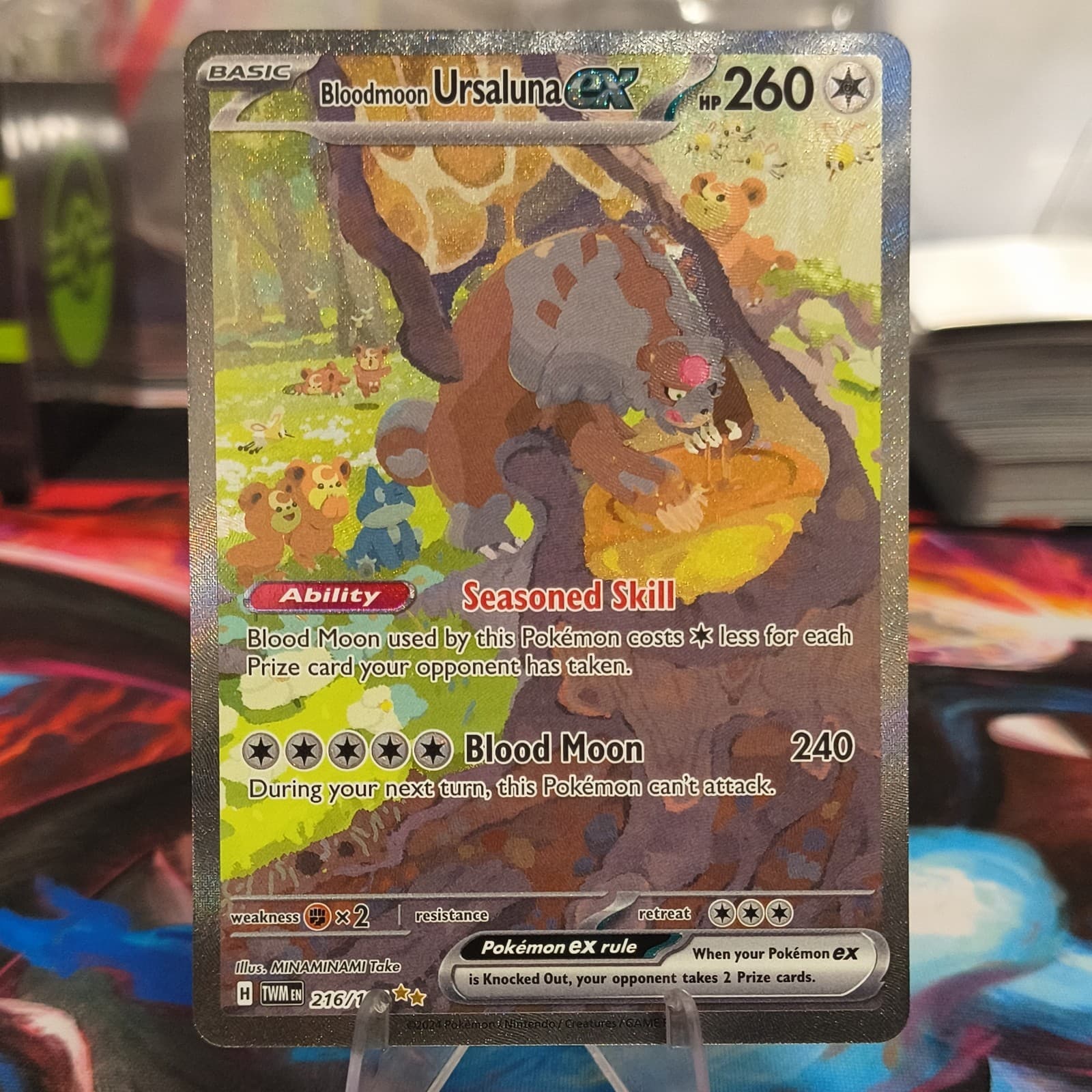 Bloodmoon Ursaluna EX Pokemon Twilight Masquerade 216/167 SIR Full Art NM Take