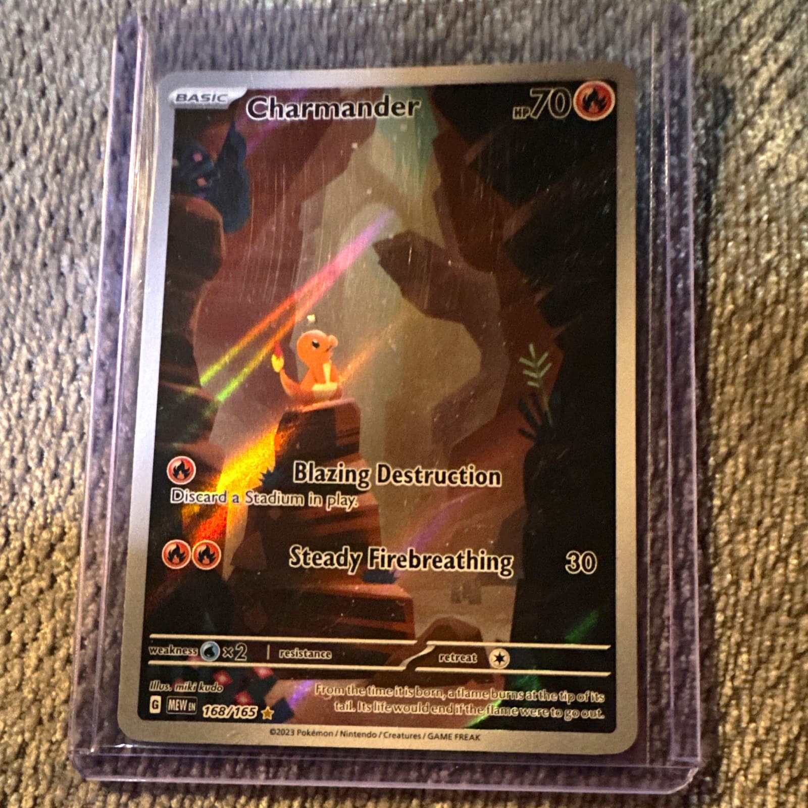 Charmander 168/165 Scarlet & Violet 151 Illustration Rare Full Art Holo Eng 2023