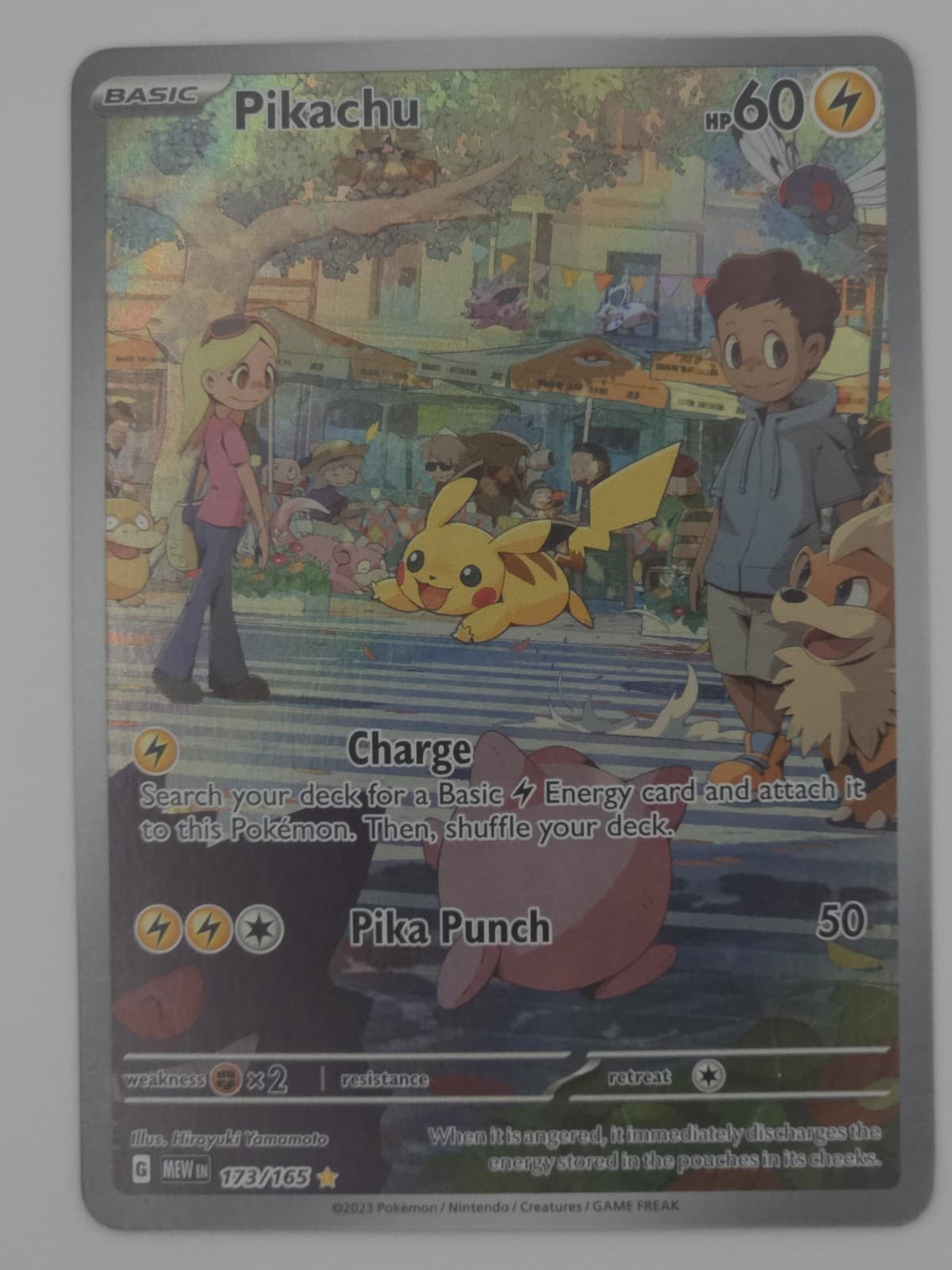 Pikachu 2023 Pokemon Scarlet Violet 151 MEW EN #173/165 Illustration Rare