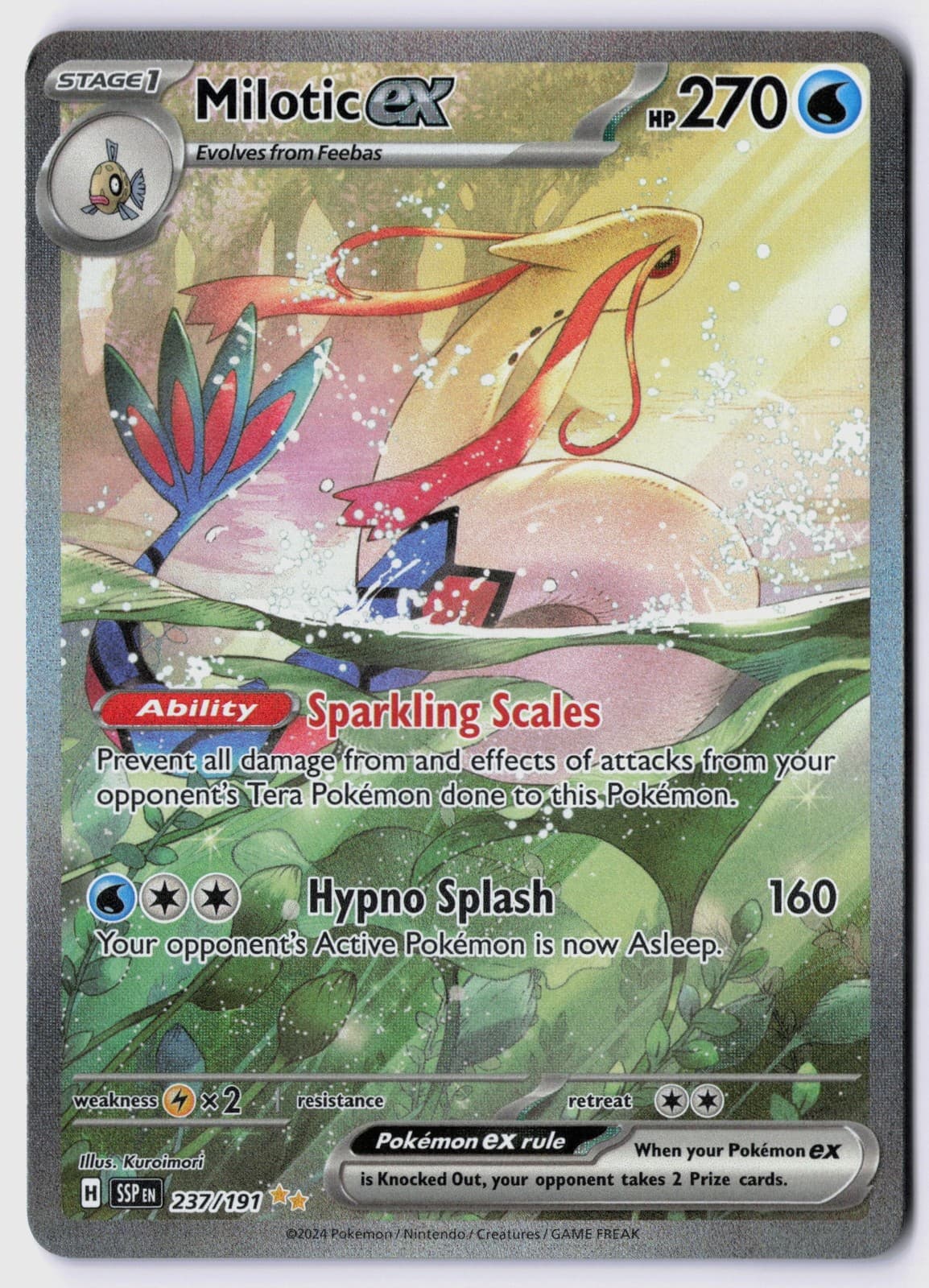 Milotic ex - 237/191 Holo SV08: Surging Sparks NM