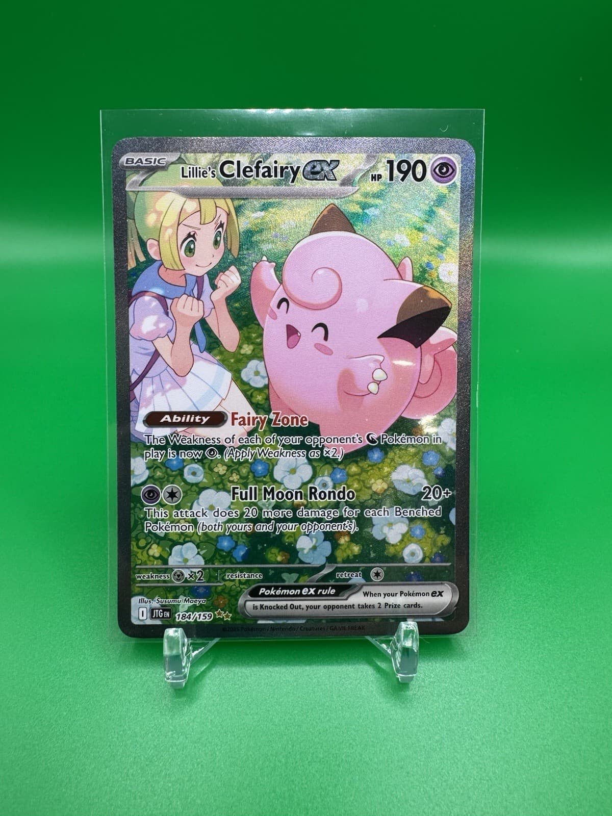 Pokemon Lillie's Clefairy ex 184/159 Journey Together Special Illustration Rare