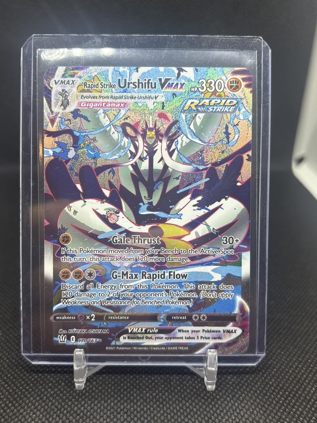 Pokemon TCG Rapid Strike Urshifu VMAX 170/163 Battle Styles Secret Rare Holo