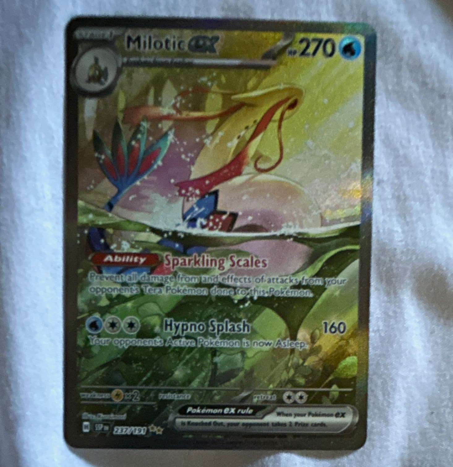 Pokémon Milotic ex 237/191 SV08 Surging Sparks SIR Full Art Holo English