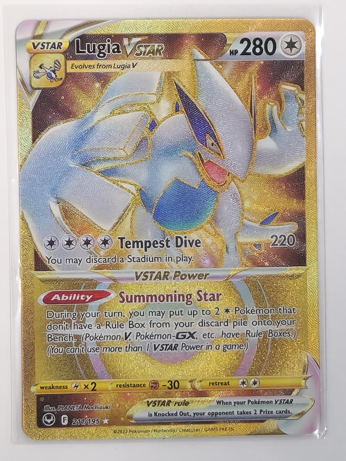 Lugia VSTAR 211/195 Secret Rare Silver Tempest Pokemon Holo Near Mint